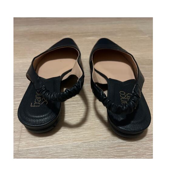 Franco Sarto Briella Pointed Toe Slingback Flats Size 8 M Black - Picture 3 of 5